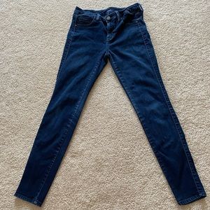 a.n.a. dark wash skinny jeans